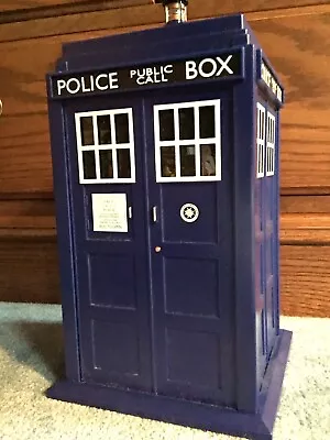 $39.99 • Buy 2004 ZEON Doctor Who Plastic Light/Sound Tardis Police Call Box Cookie Jar WORKS