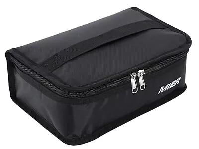 MIER Portable Thermal Insulated Cooler Bag Mini Lunch Bag For Kids Black • $15.31