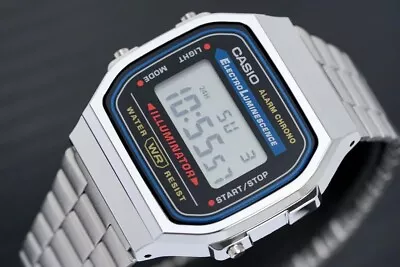 £11.99 • Buy Casio Watch Digital Vintage Silver A168WA-1WDF Fast & Free Shipping. UK Seller