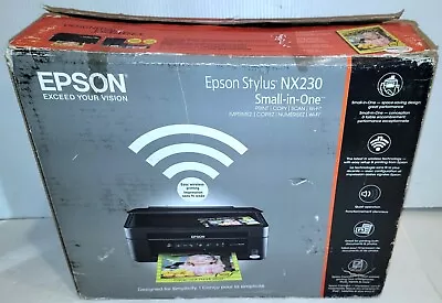 (New Open Box!) Epson Stylus NX230 Small-In-One Printer Print Copy Scan Wi-Fi • $189.99