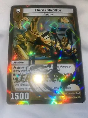 Kaijudo X1 FLARE INHIBITOR Foil League 2012 Promo P8 Y1PRM DUEL MASTERS - TCG NM • $4.99