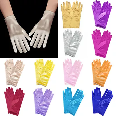 £3.10 • Buy Women Lace Satin Gloves White Mesh Short Wedding Bridal Full Finger Sunsreen