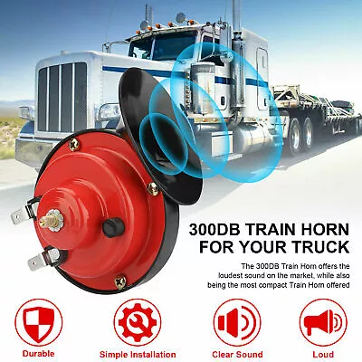 Super Loud Car 300DB Tone Snail Electric Air Train Horn Siren Motorcycle US • $10.79