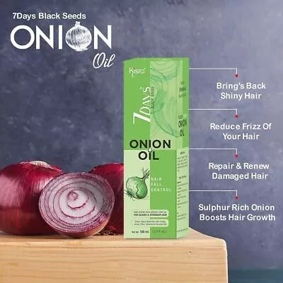 7 Days Black Seed Onion Hair Oil / Hair Fall Control & Hair Growth 100ml • $37.25