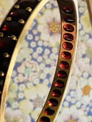 Antique 6k Gold Garnet Bracelet • $299