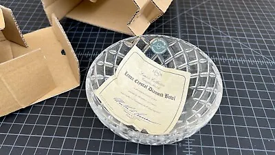 Lenox Full Lead Crystal Diamond Candy Dish 5  Bowl Czech Republic Brand New Box • $9.95