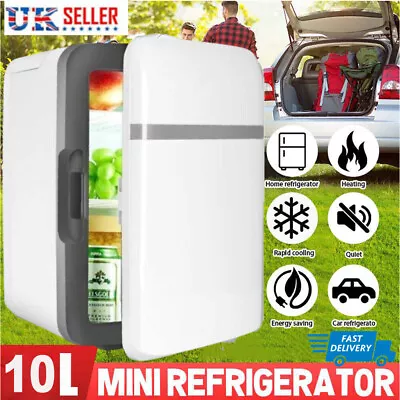 10L Mini Fridge Table Top Electric Small Cooler Portable For Bedroom Office Car • £43.89