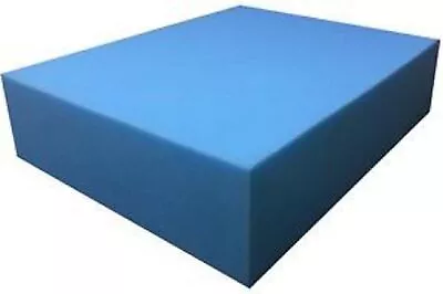 BLUE Firm Quality Foam Cut To Any Size High Density Foam Cushions Seat Pads Firm • £7.99