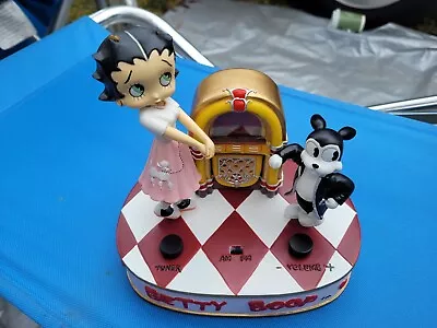 BETTY BOOP - RARE ~   RESIN Betty Boop Juke Box Diner Statue With Radio • $99