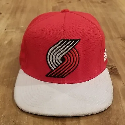 $11.52 • Buy Portland Trailblazers Hat Cap Adidas SnapBack Adjustable Red White Big Spell Out