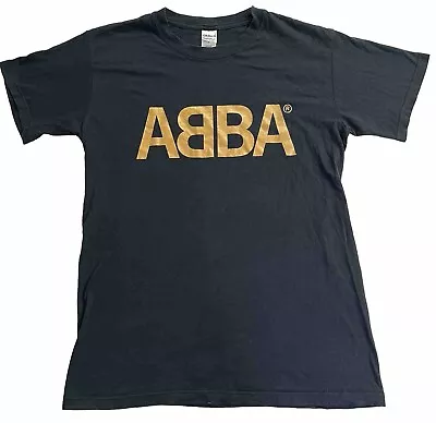 ABBA Tee Gold And Black Medium T-shirt Size M • $19