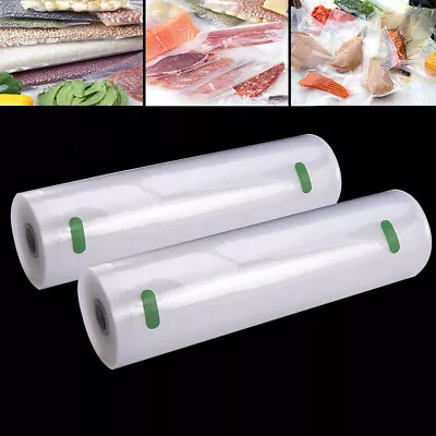 £6.99 • Buy 2Rolls 6M Textured Vacuum Vac Sealer Sous Vide Food Saver Storage Embossed Bags