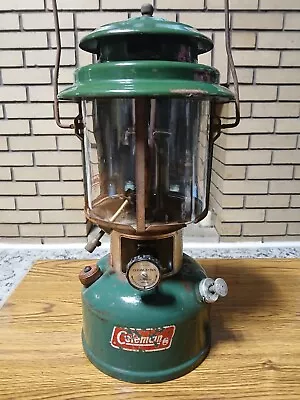 Vintage Coleman 220J Double Mantle Lantern Green Dated 1/76  USA Camping Hiking • $26.95