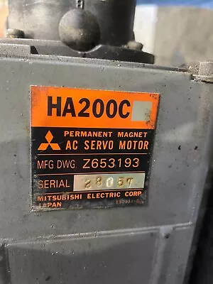 Mitsubishi Servo Motor HA200C With Encoder Y-Axis Mazak Mazatech V-515 • $300