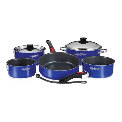 Magma Nesting 10-Piece Induction Compatible Cookware - Cobalt : A10-366-CB-2-IND • $369.99