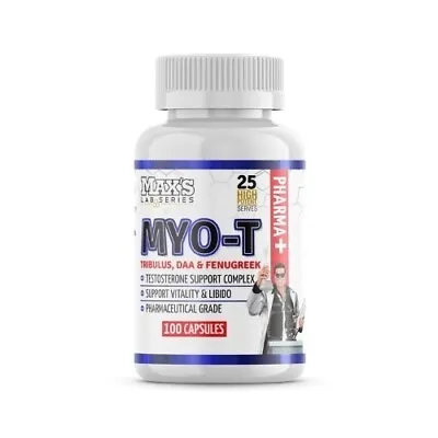 Maxs MYO-T Testosterone Booster Tribulus D-Aspartic Acid Fenugreek 100 Capsules • $22.95