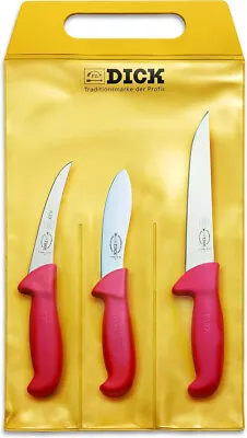 F. DICK ErgoGrip 82556100 Knife Set 3-Piece  Hunting Indoor  (Boning Knife C... • $99.95