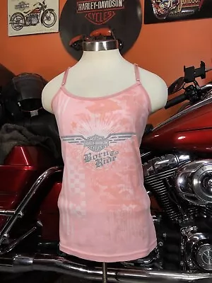 Harley Davidson Tank Top Medium Women Built In Bra Adjustable Strap • $18