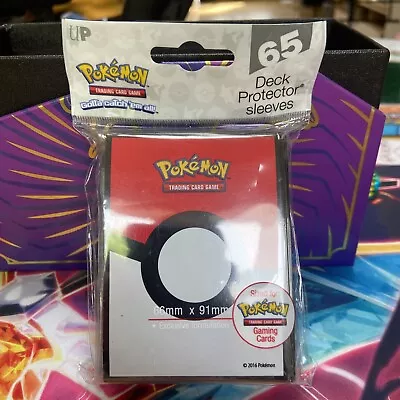 Ultra Pro Pokemon Poke Ball Deck Protector Sleeve (Pack Of 65) Sealed • £8.75