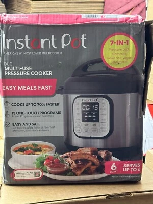 $51 • Buy Instant Pot Duo 6 Quarts 7-in-1 Slow Cooker/Pressure Cooker - Stainless Steel