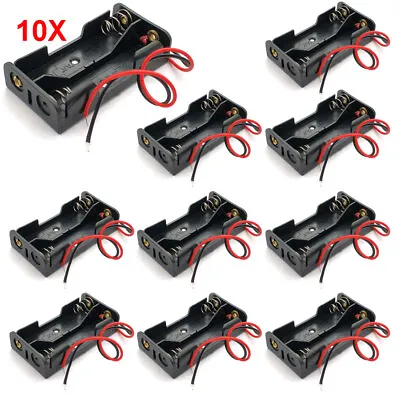 For 2X Series AA Batteries 3V Battery Holder Case Box W/ 4  Wire Leads 10Pcs/set • $10.49