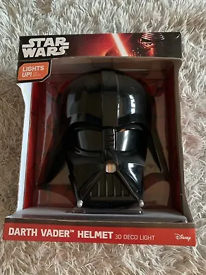 Star Wars Darth Vader Helmet 3D Deco LED Light NEW • £22.50