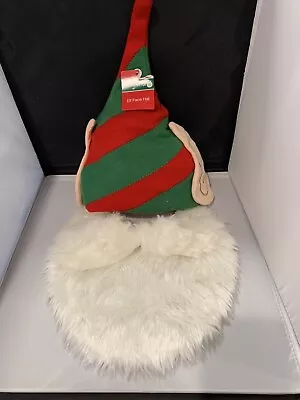 Vtg Merry Brite Santa Claus Elf Hat  With Beard  OSFA - NWT • $5