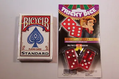 Fun Tricks Loaded Dice And Marked Cards Roll 7 Or 11 Every Time See Numbers Suit • $12.99