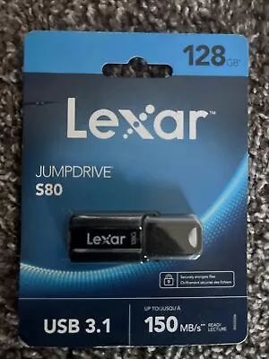 Lexar JumpDrive S80 128GB USB 3.1 Flash Drive Up To 150MB/s Read • $16