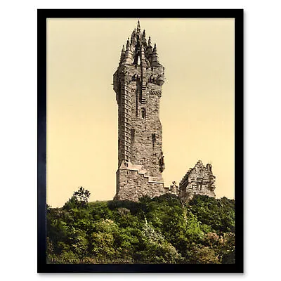 Wallace Monument Stirling Photomechrome Wall Art Print Framed 12x16 • £26.99