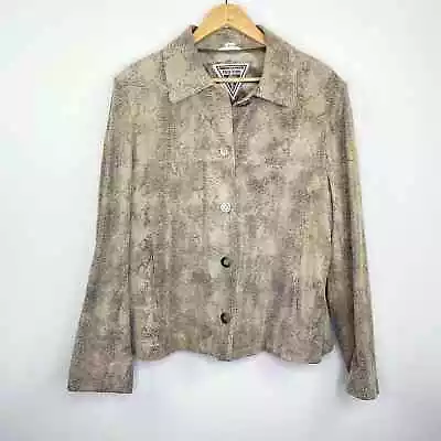 Vintage J. Percy For Marvin Richards Women Leather Jacket Size Large • $60