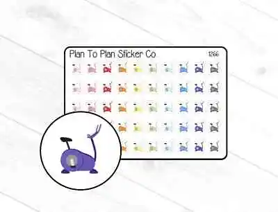 1266~~Exercise Bike Planner Stickers. • $2.95