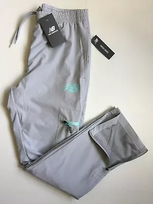 NEW BALANCE All Motion JOGGERS Mens Running Pants Mesh Lined Light Gray SMLXL • $26.77