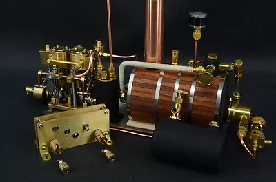 Two-cylinder Steam Engine With Boiler  With Brass Decelerating Box • $1250