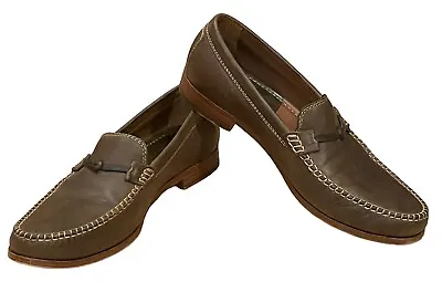Men’s TRASK H.S. Trask Sawyer Knot Loafer In  Brown Leather Handsewn 11.5 M EUC! • $69