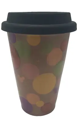 Disney Mickey Mouse Travel Mug Ceramic Tumbler Silicon Lid • $12.95