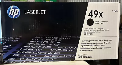 Genuine HP Q5949X 49A Black Toner SEALED 1320 3390 3392 • $25.50