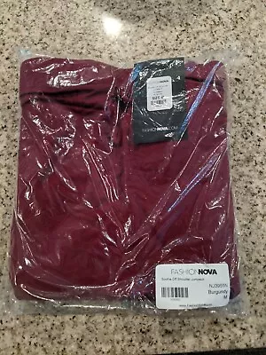 $22.99 • Buy Soothe Off Shoulder Jumpsuit - Burgundy M Medium