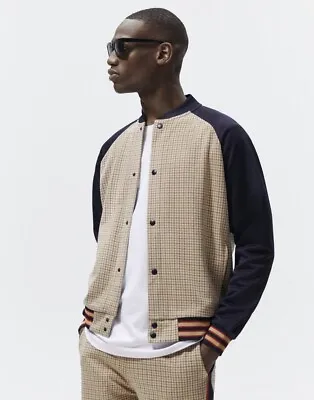 Zara Combination Plaid Varsity Jacket Men’s Size Medium • $68