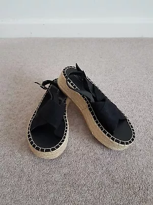H&M Women's Black Sandals Size 3/36 Brand New • £4.99
