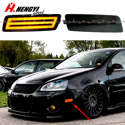 For VW MK5 Golf GTI Jetta R32 Amber LED Smoke Lens Front Side Marker Light Lamp • $24.99