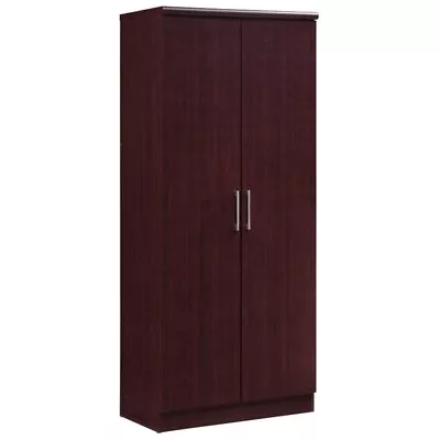 Pemberly Row 2 Door Armoire With 4 Shelves In Mahogany • $488.88