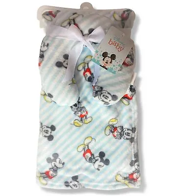 Blanket Plush - Disney Boys - Mickey Headrest Set - Baby Toddler Crib Bed • $20.98