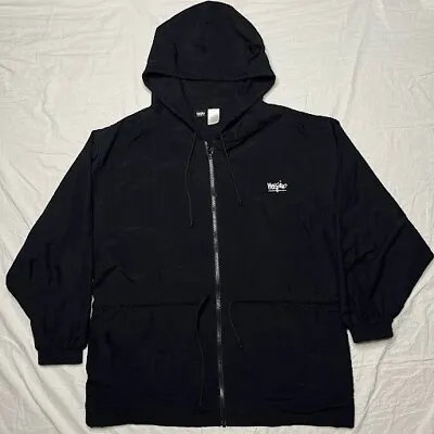 VTG 90’s Mossimo Black Windbreaker Rain Hooded Jacket Nylon Jacket Size S • $39.99