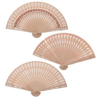 $25.78 • Buy 3pcs Cosplay Fan Chinese Dance Fans Sandalwood Fan Kung Fu Fans