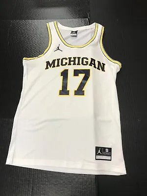 Nike Jordan Dri-Fit Michigan Basketball Jersey #17 - White - Men's Size Small • $19.96