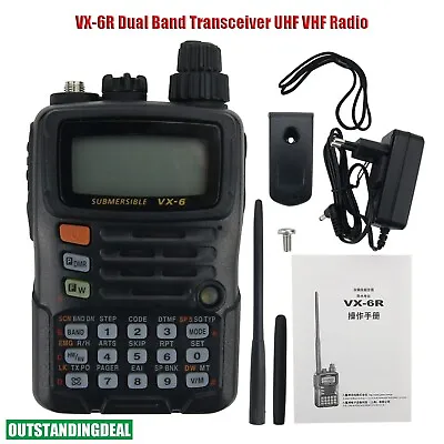 VX-6R Dual Band Transceiver UHF VHF Radio IPX7 Mobile Walkie Talkie For Driving • $298.27