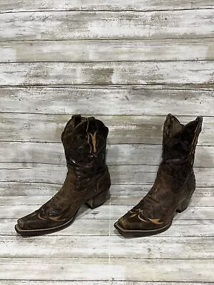 Ariat Dahlia Overlay Women's Snip Toe Cowboy Western Boots 10008780 Sz 7.5B • $75.78