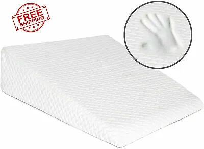 Bed Wedge Pillow Memory Foam Top Acid Reflux GERD Back Pain Washable Cover White • $24.77