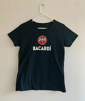 NEW Bacardi Graphic Crew Neck Tee T-shirt Top100% Cotton -Black- Women's Large  • £7.60